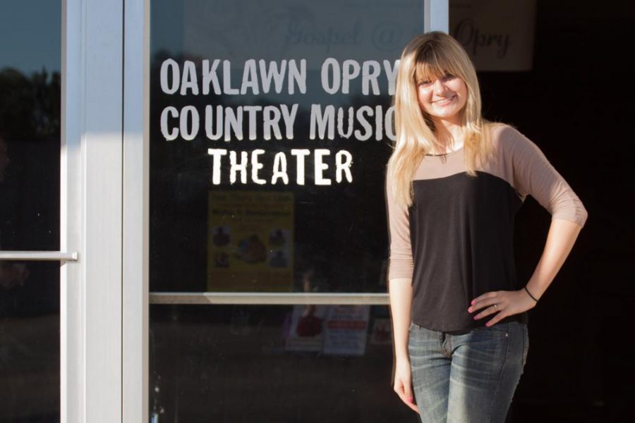 Junior Kellie Taylor performs at honky tonk music festival