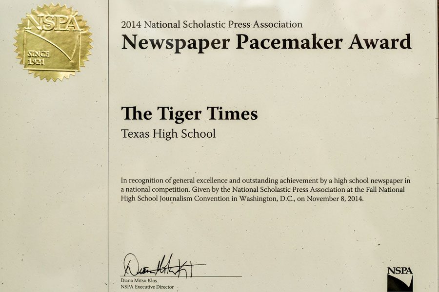 Tiger+Times+wins+Pacemaker+for+print+edition