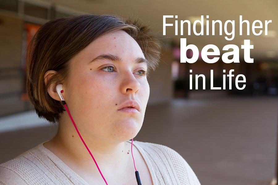 Senior Amanda Hackleman listens to music to relax against the everyday chaos that faces a teen.