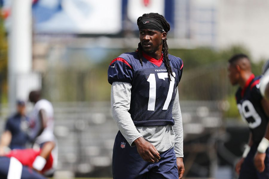 Texas High graduate Cobi Hamilton photographed during practice with the Houston Texans. Hamilton was released from the Pittsburg Stealers earlier this year.