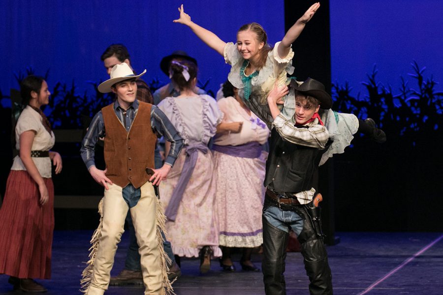 Over a hundred people were involved in the production of Oklahoma! The play was held last weekend with three showings.