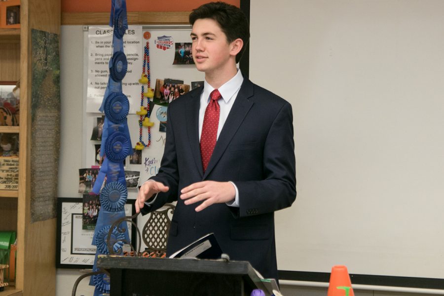 Senior and Student Body President Jay Williamson recently received the honor of being selected to attend the United States Senate Youth Program. During this trip, he will visit Washington D.C. and attend sessions discussing politics and the national government. Only two students from the state of Texas were selected.
