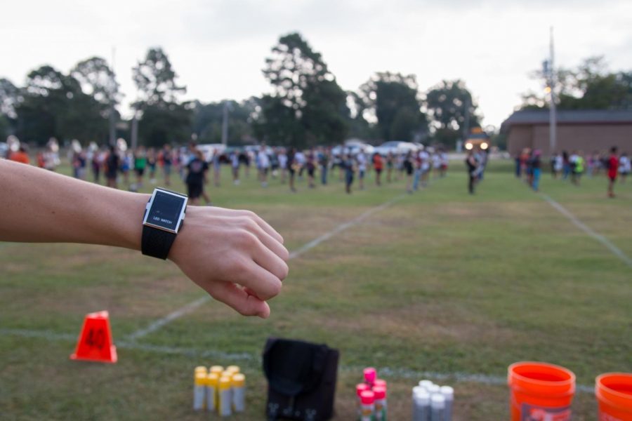 Band practices during enrichment on the field outside of the multipurpose building. Band has added a new enrichment to allow more rehearsal time for students.