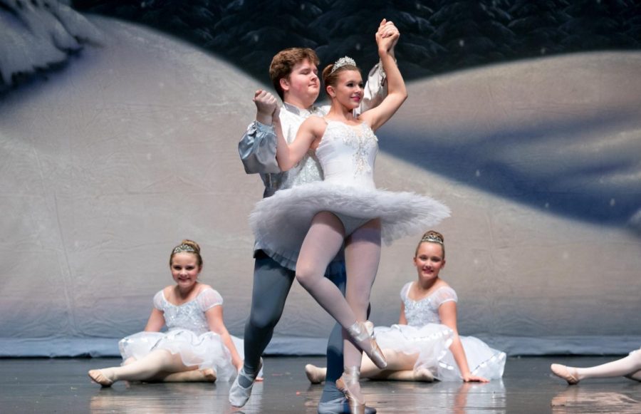 Dancers featured in “Thr Nutcracker” practice during dress rehearsal. Participants practiced for months for the show.