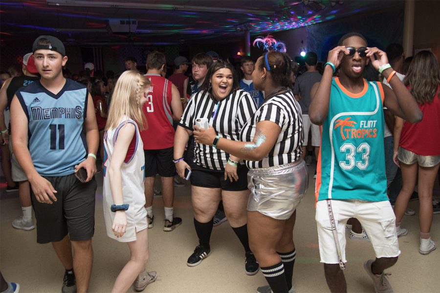 Texas High students reunite before the school year at summer Space Jam. Money raised from the dance was donated to Student Council. The dance was not school sponsored.