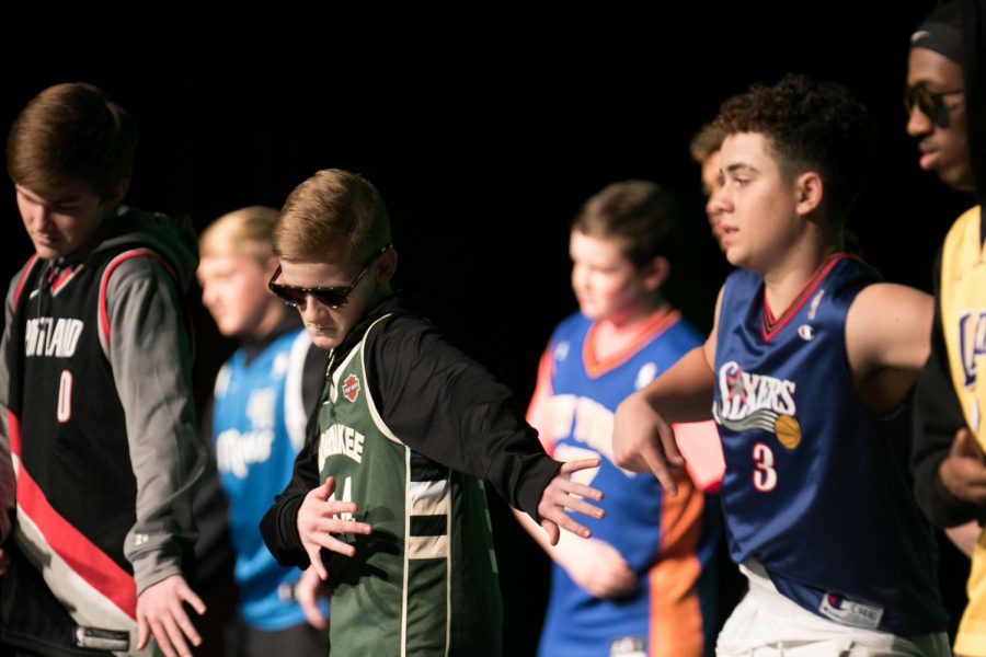 Sophomore Trey Lavender performs in the freshman boys dance in last years Dinner Theater. StuCo will host the 10th annual event this Sunday.