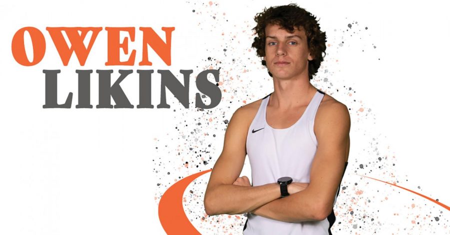 Photo Illustration. Senior Owen Likins has earned recognition for achievements in cross country, track, and swim throughout his high school athletic career.