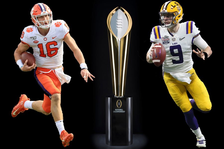 The Louisiana State University Tigers face the Clemson University Tigers in the NCAA Football National Championship. The game will air on ESPN at 7 p.m.
