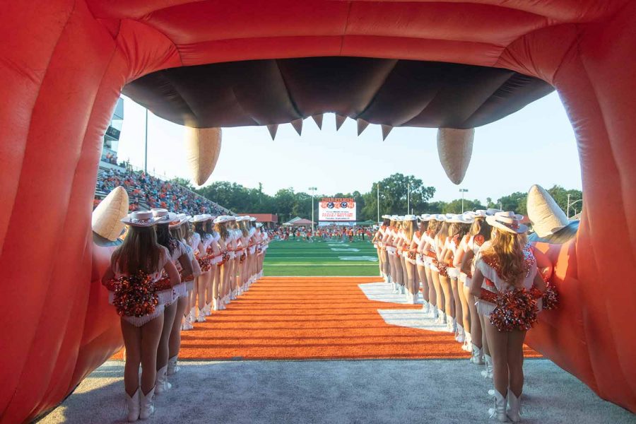HighSteppers line runway in preparation for the Texas High football game. The Tigers won against  Liberty Eylau on Sept. 14 of 2019.
