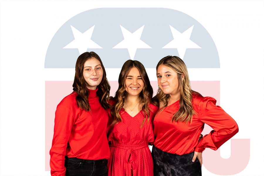 Sophomore Olivia Huckabee, senior Graci Henard and sophomore Macy Maynard remain loyal to the Republican Party because of its stance on issues, such as gun control, abortion and biased media.