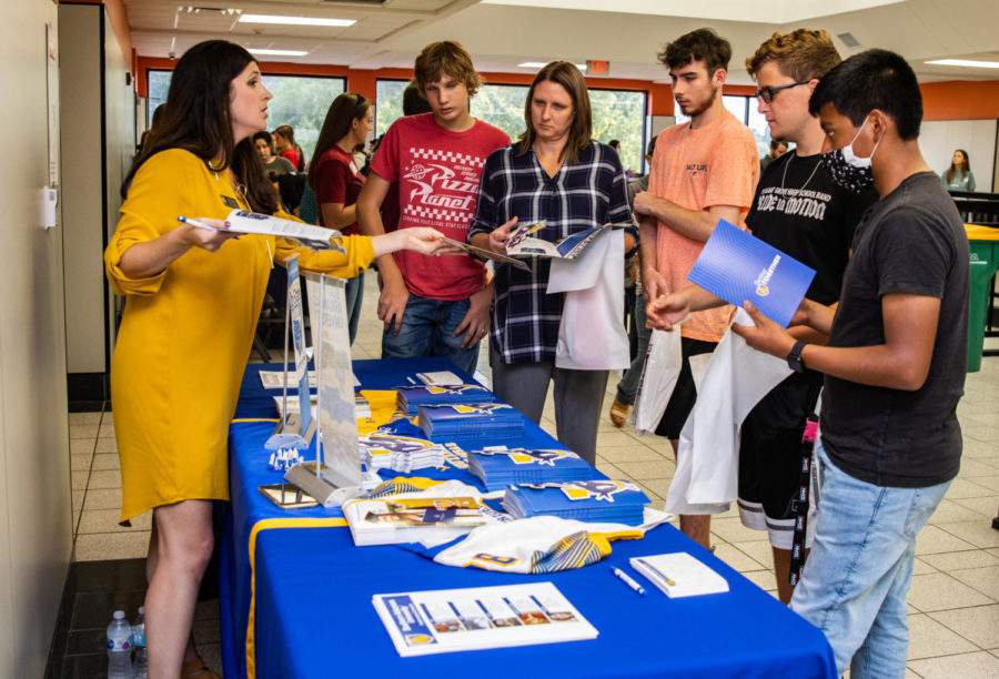 Students listen to important information about Southern Arkansas University. Many strive for a high class rank to go to the college of their choice.