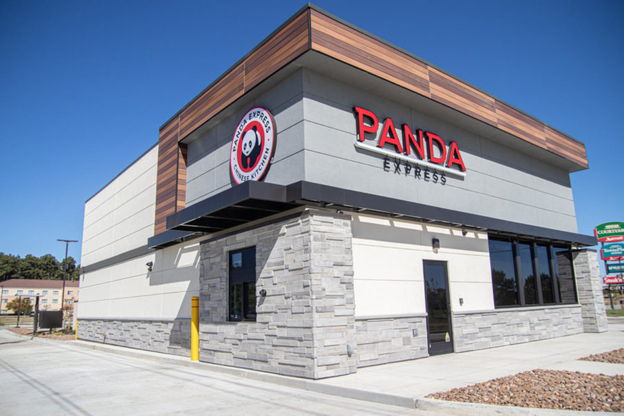 A newly constructed Panda Express sits on St Michael Dr. The restaurant is set to open the week of Oct. 22-29.