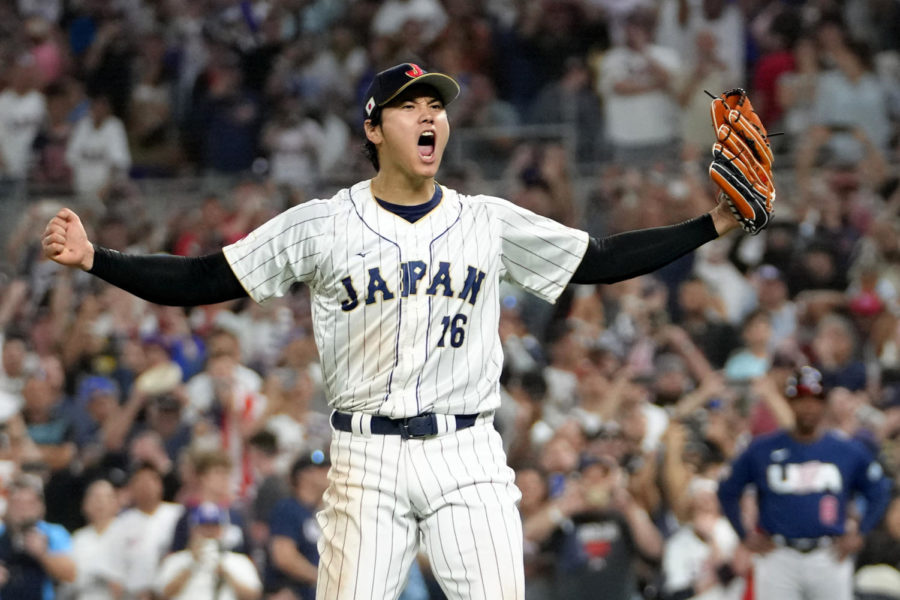 Shohei+Ohtani+of+Team+Japan+reacts+after+the+final+out+of+the+World+Baseball+Classic+Championship+defeating+Team+USA%2C+3-2%2C+at+loanDepot+park+on+Tuesday%2C+March+21%2C+2023%2C+in+Miami.+%28Eric+Espada%2FGetty+Images%2FTNS%29