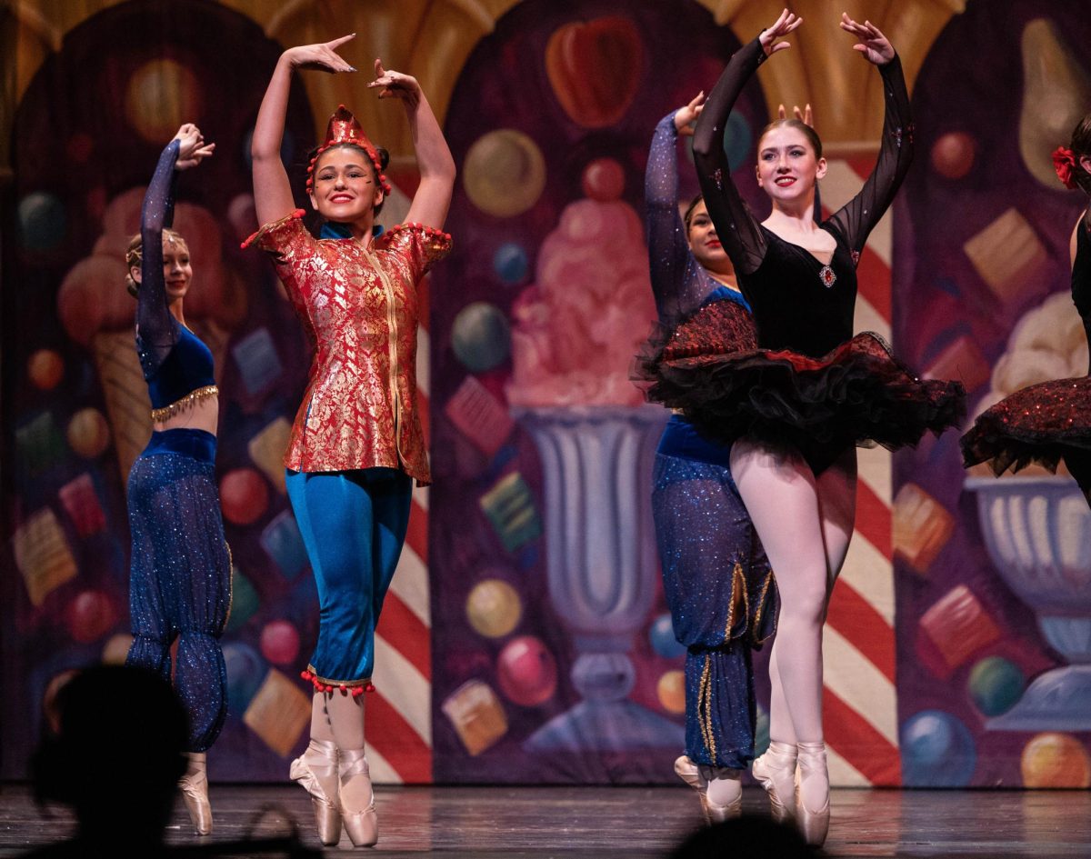 Freshman Francie Hayes poses in a sous-sus while performing in the Nutcracker. The performance took place  Dec. 1- 3.