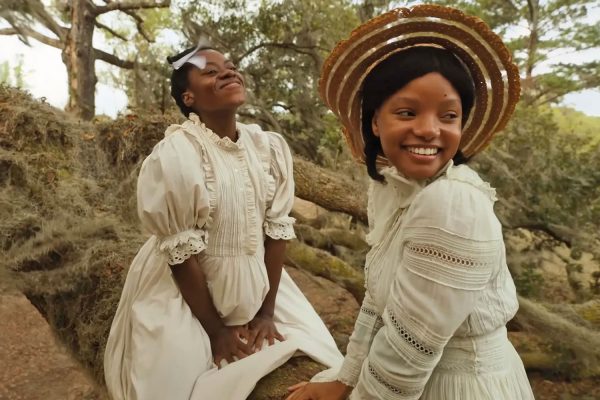 Young Celie (Phylicia Pearl Mpasi) and Nettie (Halle Bailey) in The Color Purple. 