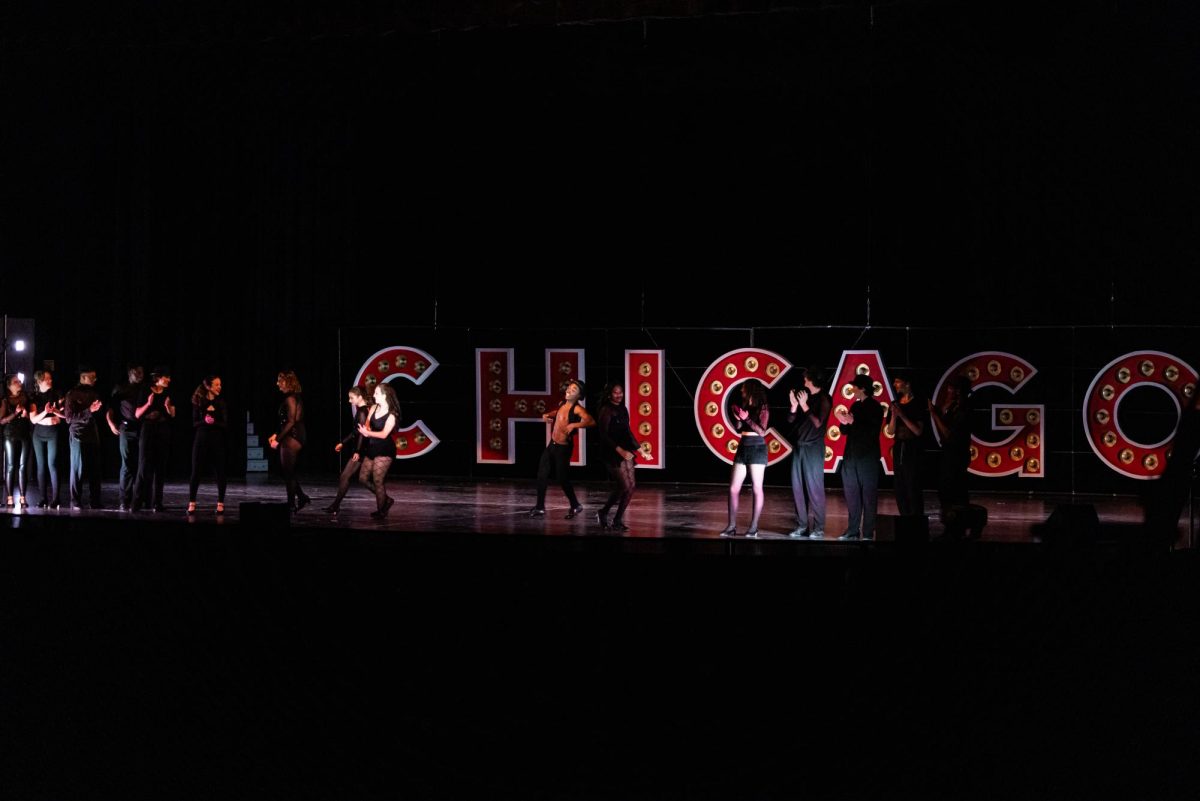 Members of the Texas High Theater company run out for bows at the conclusion of their production of Chicago Dec. 16, 2023. The theater hosted three days worth of showings of the play Chicago.