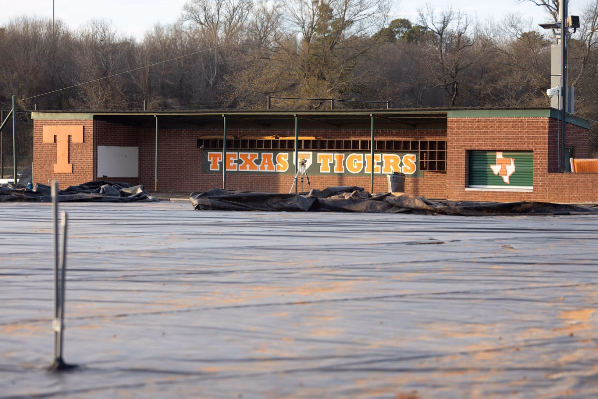 SUBMITTED PHOTO: At the beginning of the 2025-2026 school year, the Texas High baseball field underwent construction to replace the dirt fields with turf. With hopes that the fields will be done by March 2, 2026, the team practices at Spring Lake Park to ensure no practice time is lost.